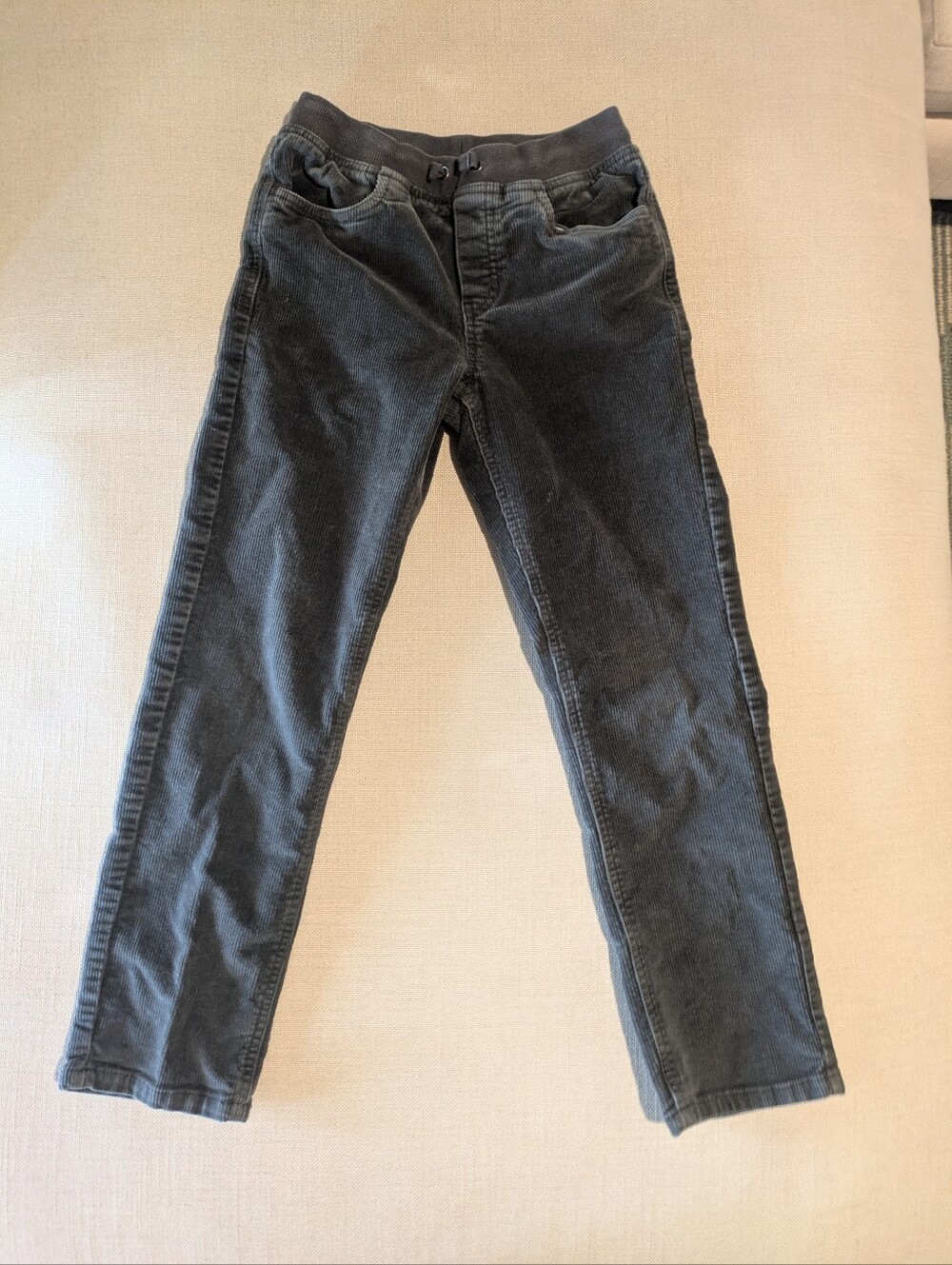 Hanna Andersson Boy's Slim Straight Cords - Charcoal Gray